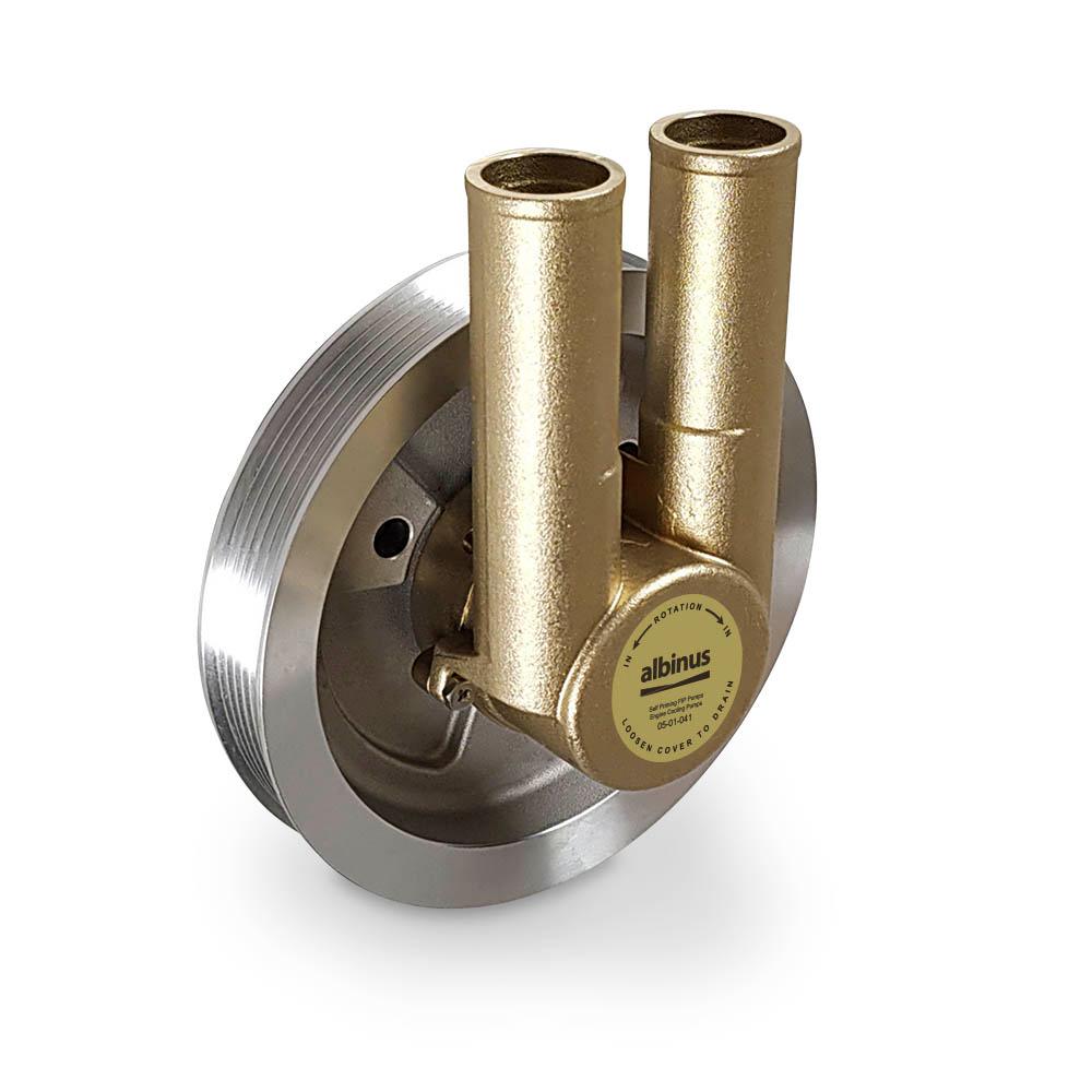 ALBIN 05-01-041 ENGINE COOLING PUMP SERPENTINE BELT, 1 Groove Serpentine Belt Pulley; Self-Priming FIP Pump; Fits 4.3/ 5.0/ 5.7L Volvo Penta Engines - High quality product image showing ALBIN 05-01-041 ENGINE COOLING PUMP SERPENTINE BELT, 1 Groove Serpentine Belt Pulley; Self-Priming FIP Pump; Fits 4.3/ 5.0/ 5.7L Volvo Penta Engines details and features