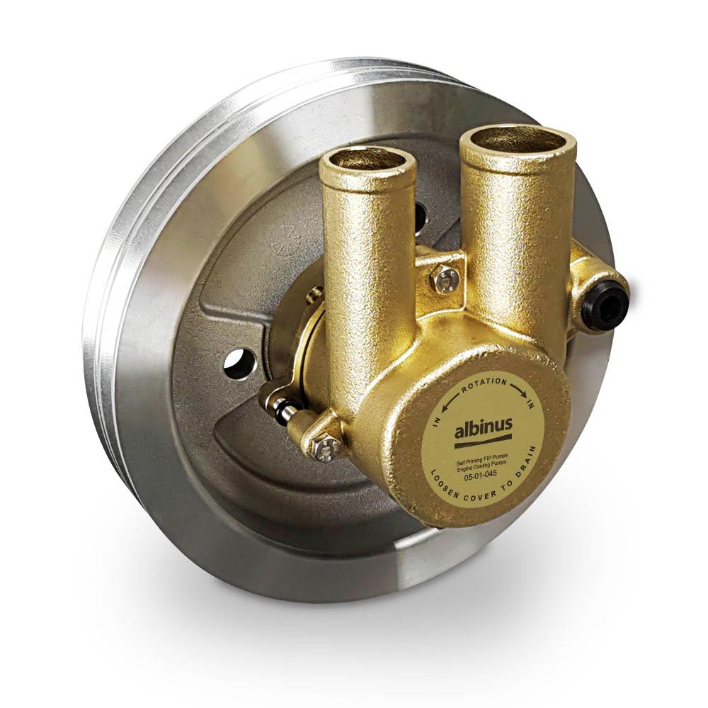 ALBIN 05-01-045 ENGINE COOLING PUMP V BELT PULLEY 2, 2 Groove V-Belt; Self-Priming FIP Pump; Fits 4.3/ 5.0GL/ 5.0GL-F/ 5.0GL-FF Volvo Penta Engines - High quality product image showing ALBIN 05-01-045 ENGINE COOLING PUMP V BELT PULLEY 2, 2 Groove V-Belt; Self-Priming FIP Pump; Fits 4.3/ 5.0GL/ 5.0GL-F/ 5.0GL-FF Volvo Penta Engines details and features