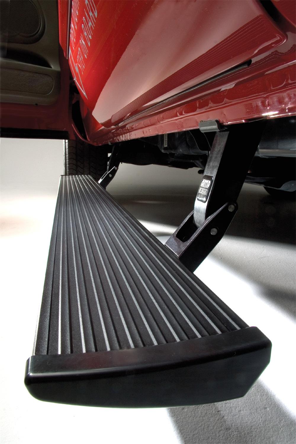 AMP RESEARCH 7510101A Running Board; PowerStep; Textured; Black; Die Cast Aluminum; With LED Light System; Rocker Panel Mount - High quality product image showing AMP RESEARCH 7510101A Running Board; PowerStep; Textured; Black; Die Cast Aluminum; With LED Light System; Rocker Panel Mount details and features