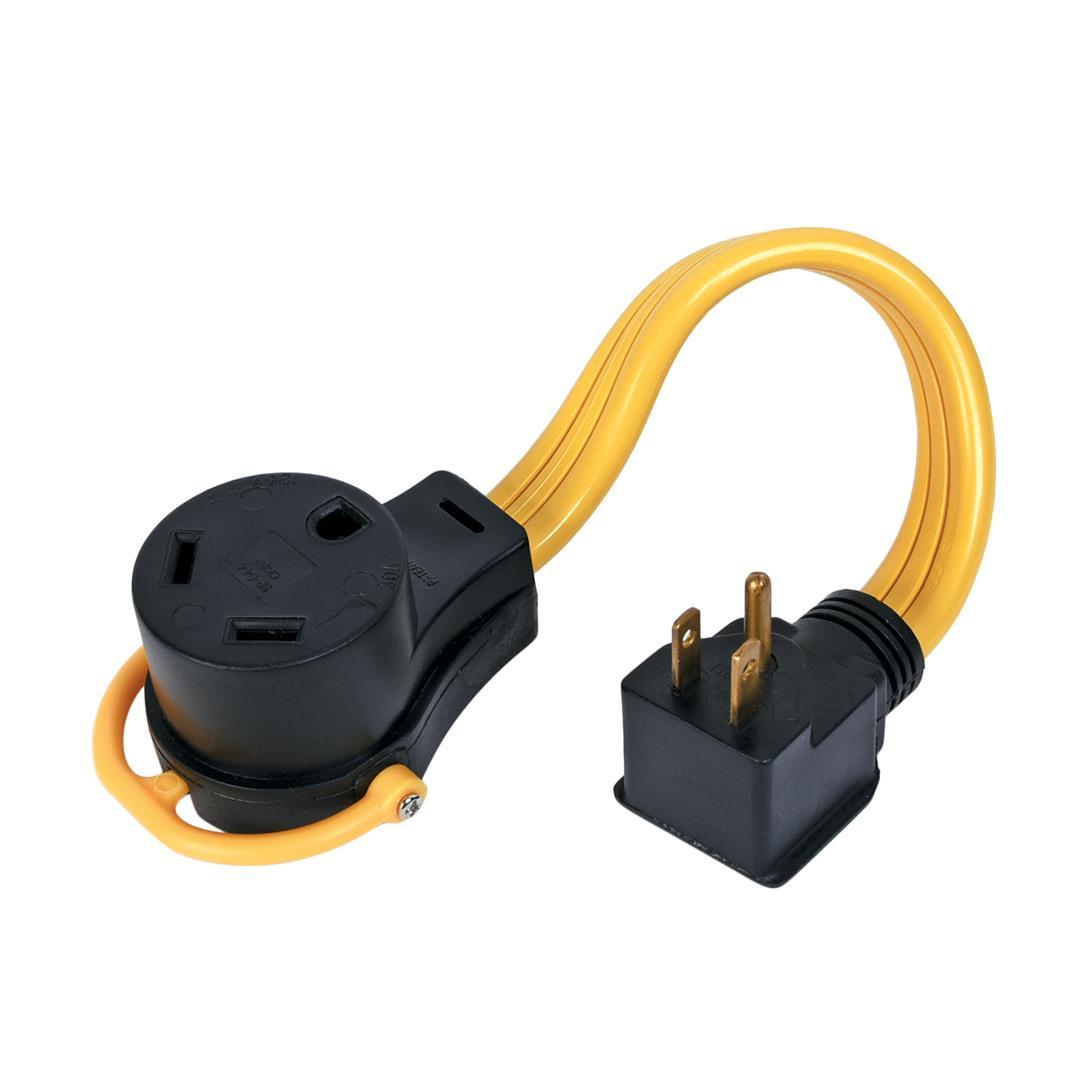 ARCON 14366 Generator Pigtail Power Cord 30-Amp Female to 15-Amp Male 12-Inch Flat Wire - High quality product image showing ARCON 14366 Generator Pigtail Power Cord 30-Amp Female to 15-Amp Male 12-Inch Flat Wire details and features