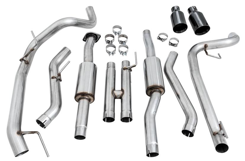 AWE 3015-33106 2017+ Ford Raptor 0 FG Performance Exhaust System - w/Diamond Black Tips