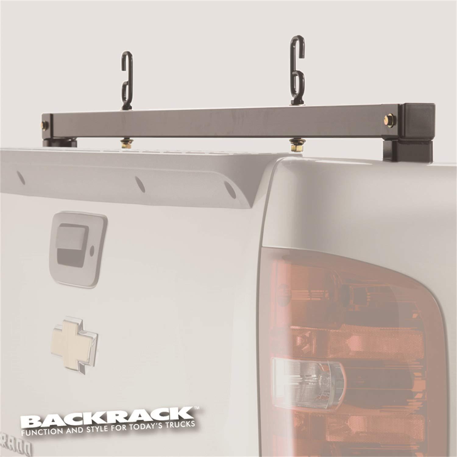 BACKRACK 11524 Truck Bed Rear Bar | Black, No Drill Fits 2020-2024 Chevrolet/GMC Silverado/Sierra 2500/3500 HD - High quality product image showing BACKRACK 11524 Truck Bed Rear Bar | Black, No Drill Fits 2020-2024 Chevrolet/GMC Silverado/Sierra 2500/3500 HD details and features