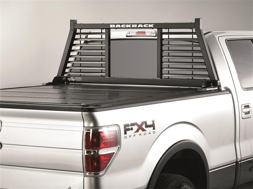 BACKRACK 147LV Half Louvered Rack Frame Only | Black, No Drill Fits 1999-2024 Ford F-250/F-350/F-450; 2017-2024 Ford F-550