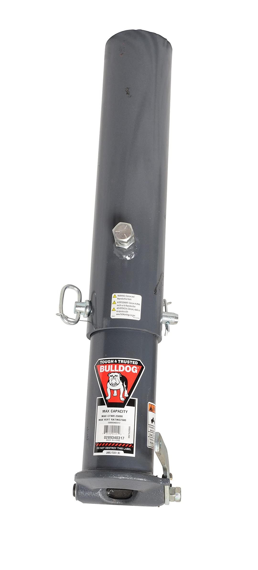 BULLDOG 0289340317 Round Gooseneck Coupler with Easy Grip Locking Handle and Tight Ball Fit for Automotive and Trailer Coupler Parts, Grey - The Twister Group Tools product