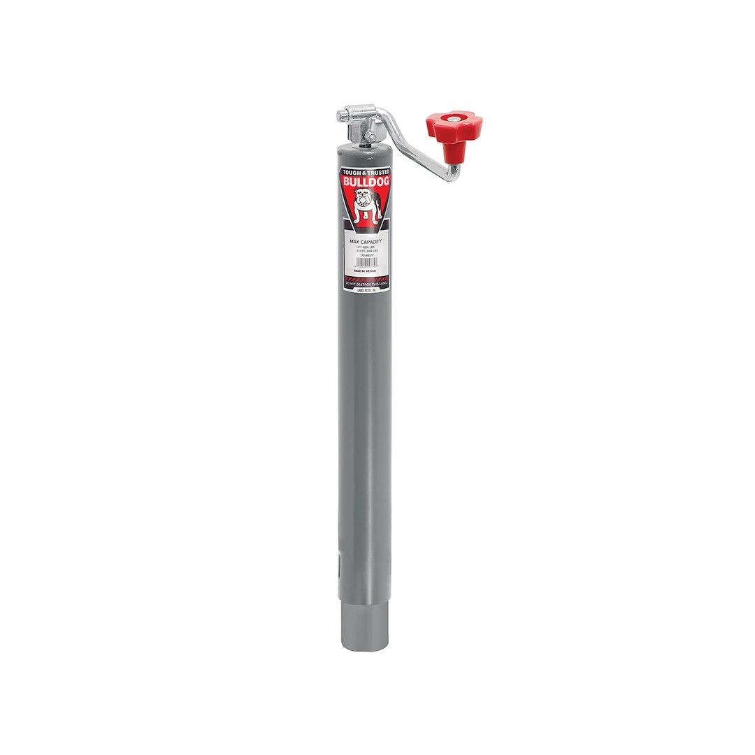 BULLDOG 1701480317 TWL 170 X 5 000 LBS., Manual Round Topwind Jack; 5000 Pound Lift Capacity; 15 Inch Travel; 21 Inch Retracted X 36 Inch Extended Height; Painted Grey Outer/ Zinc Plated Clear Inner Tube - High quality product image showing BULLDOG 1701480317 TWL 170 X 5 000 LBS., Manual Round Topwind Jack; 5000 Pound Lift Capacity; 15 Inch Travel; 21 Inch Retracted X 36 Inch Extended Height; Painted Grey Outer/ Zinc Plated Clear Inner Tube details and features