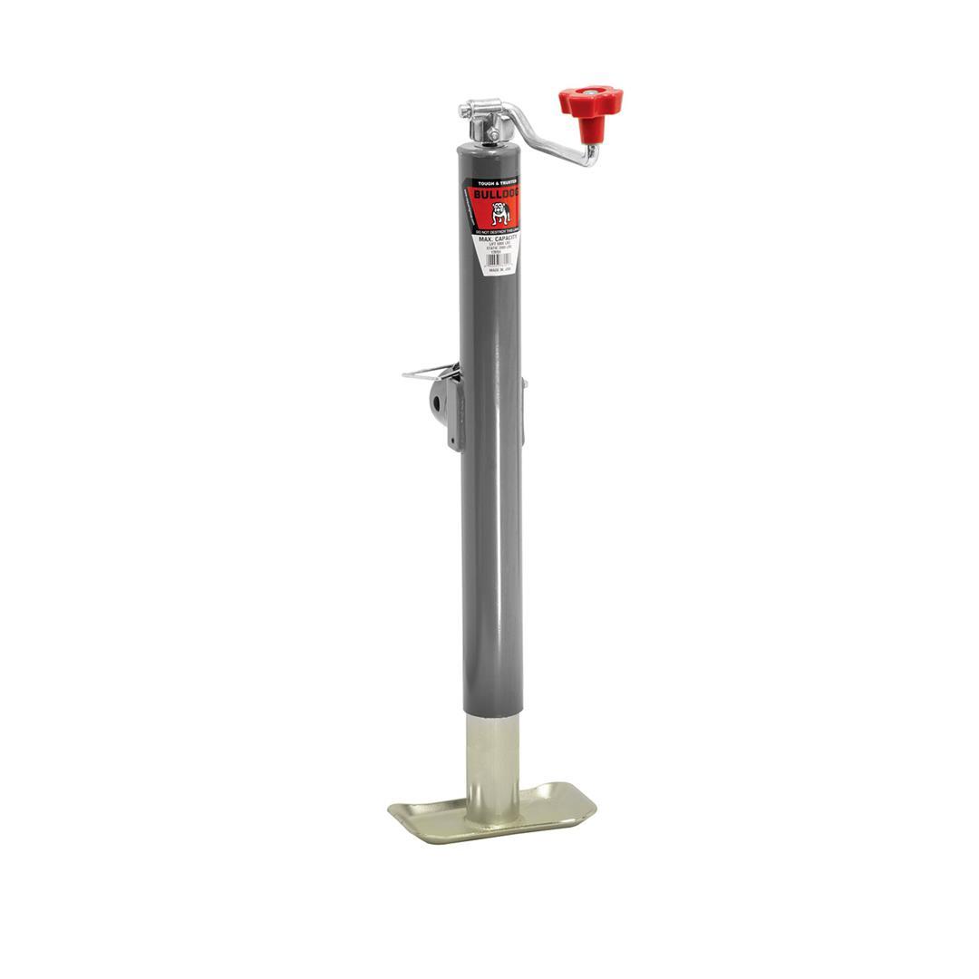 BULLDOG 178151 Cases Swivel Jack (Topwind, 15-Inch Travel, Weld-On Tubular Mount, 5000-Pound Lift Capacity, Includes Foot Plate) - High quality product image showing BULLDOG 178151 Cases Swivel Jack (Topwind, 15-Inch Travel, Weld-On Tubular Mount, 5000-Pound Lift Capacity, Includes Foot Plate) details and features