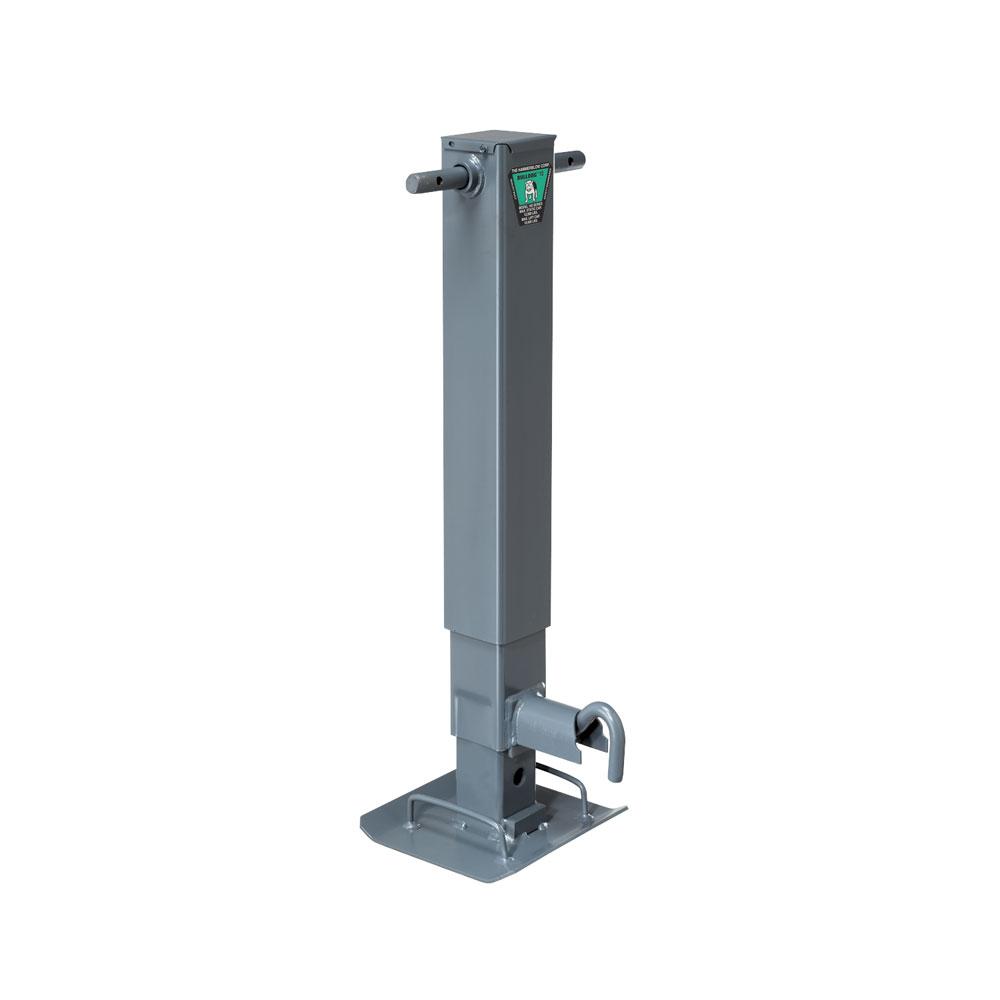 BULLDOG 182415 TRAVEL JACK SW 12000# 12, Manual Square Sidewind Jack; 10000 Pound Lift 12000 Pound Support Capacity; 12-12 Inch Travel; 28.6 Inch Retracted X 54.6 Inch Extended Height; Weld-On Mount; Non-Spring Return; Painted Outer Inner Tube; Steel - The Twister Group Tools product