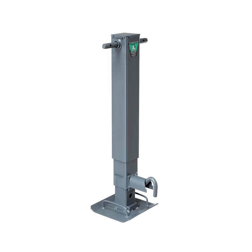 BULLDOG 182415 TRAVEL JACK SW 12000# 12, Manual Square Sidewind Jack; 10000 Pound Lift 12000 Pound Support Capacity; 12-12 Inch Travel; 28.6 Inch Retracted X 54.6 Inch Extended Height; Weld-On Mount; Non-Spring Return; Painted Outer Inner Tube; Steel
