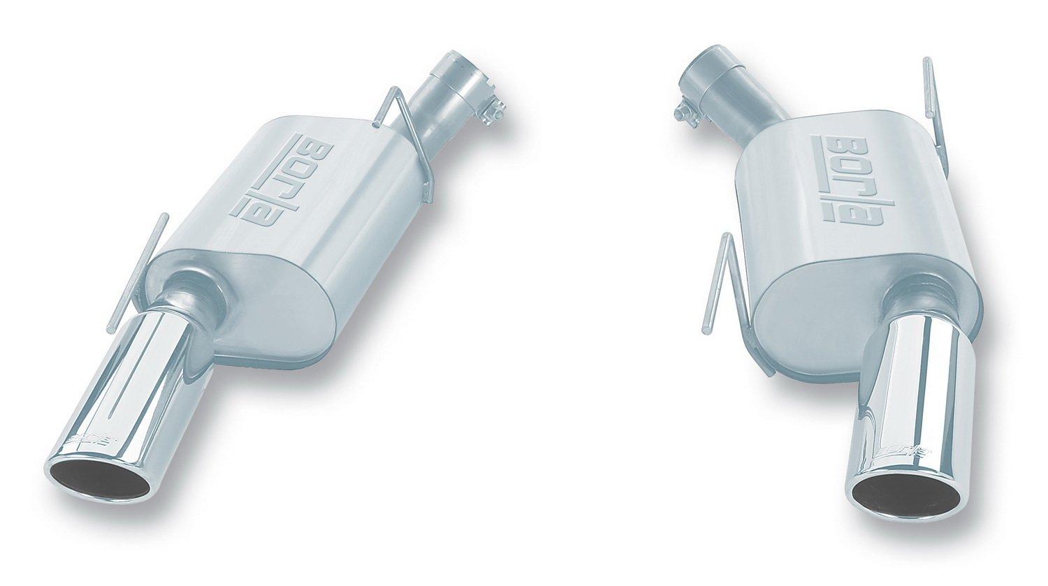 BORLA 11752 Axle-Back Performance Exhaust System for 2005-2009 Ford Mustang GT 4.6L V8/ 2007-2009 Ford Mustang Shelby GT500 5.4L V8 Supercharged Automatic/Manual Transmission Coupe/Convertible. - High quality product image showing BORLA 11752 Axle-Back Performance Exhaust System for 2005-2009 Ford Mustang GT 4.6L V8/ 2007-2009 Ford Mustang Shelby GT500 5.4L V8 Supercharged Automatic/Manual Transmission Coupe/Convertible. details and features