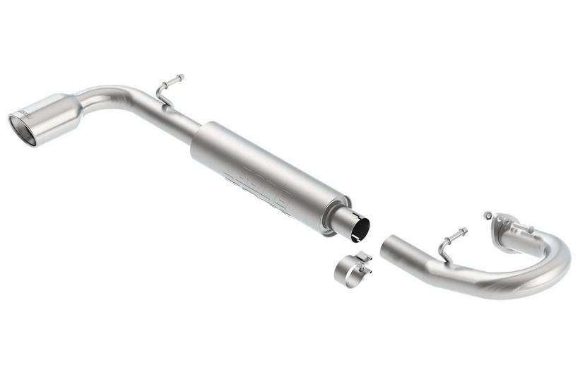 BORLA 11813 Axle-Back Performance Exhaust System for 2011-2016 Scion tC 2.5L 4 Cyl. T-304 Stainless Steel S-Type Sound Single Left Rear Exit Single 4.25 INCH x 3.5 INCH Oval Polished T-304 Stainless Steel Tip