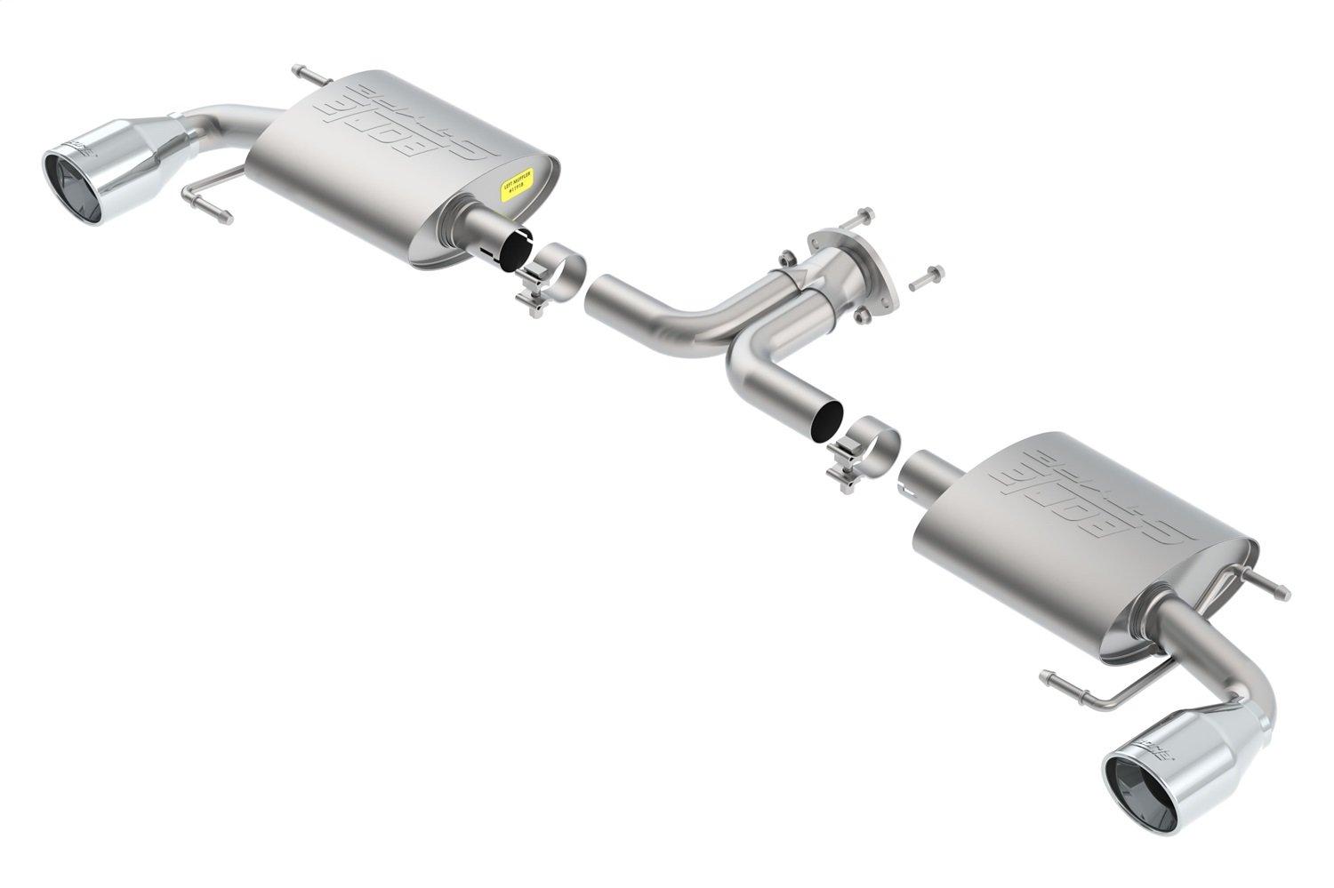 BORLA 11918 Axle-Back Performance Exhaust System for 2014-2018 Mazda 3 2.0L/ 2.5L 4 Cyl. Automatic/Manual Transmission Front Wheel Drive 5 Door Hatchback. - High quality product image showing BORLA 11918 Axle-Back Performance Exhaust System for 2014-2018 Mazda 3 2.0L/ 2.5L 4 Cyl. Automatic/Manual Transmission Front Wheel Drive 5 Door Hatchback. details and features