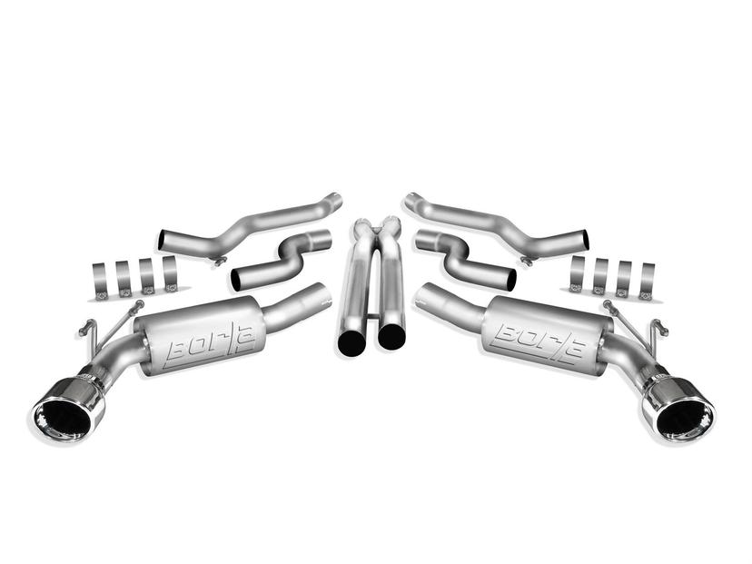 BORLA 140280 Cat-Back Performance Exhaust System for 2010-2013 Chevrolet Camaro SS 6.2L V8 Automatic/Manual Transmission Convertible. WITHOUT Ground Effects Package (GFX).
