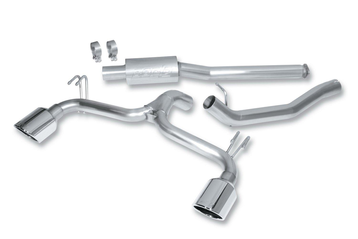 BORLA 140334 Cat-Back Performance Exhaust System for 2009-2017 Mitsubishi Lancer Ralliart 2.0L 4 Cyl. Turbo Automatic Transmission All Wheel Drive 4 Door. - High quality product image showing BORLA 140334 Cat-Back Performance Exhaust System for 2009-2017 Mitsubishi Lancer Ralliart 2.0L 4 Cyl. Turbo Automatic Transmission All Wheel Drive 4 Door. details and features