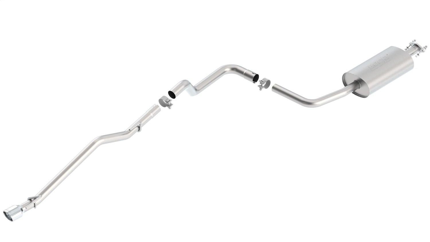 BORLA 140352 Stainless Steel Cat-Back Exhaust System for Cruze 2011 1.8L - High quality product image showing BORLA 140352 Stainless Steel Cat-Back Exhaust System for Cruze 2011 1.8L details and features