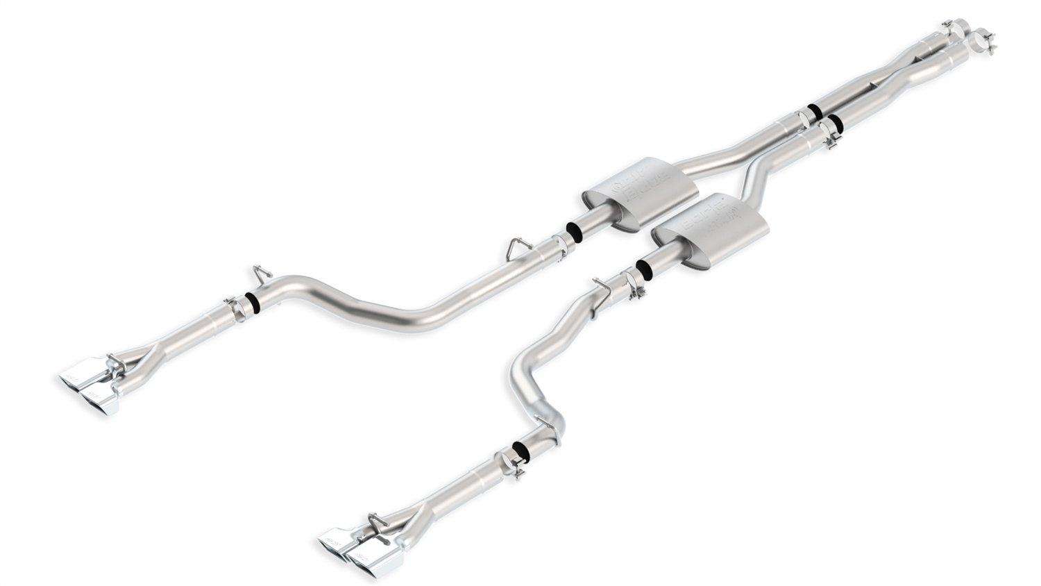BORLA 140436 Cat-Back Performance Exhaust System for 2011-2014 Dodge Challenger INCH392 INCH SRT-8 6.4L V8 Automatic/Manual Transmission Rear Wheel Drive. - High quality product image showing BORLA 140436 Cat-Back Performance Exhaust System for 2011-2014 Dodge Challenger INCH392 INCH SRT-8 6.4L V8 Automatic/Manual Transmission Rear Wheel Drive. details and features