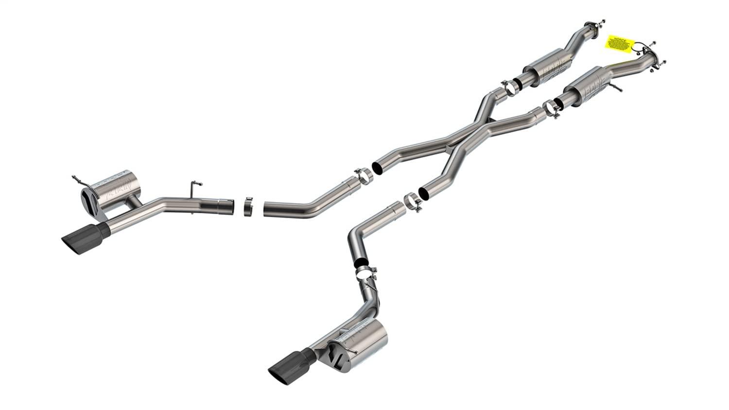 BORLA 140886BC Cat-Back Performance Exhaust System for 2021-2023 Dodge Durango SRT Hellcat 6.2L V8 Automatic Transmission All Wheel Drive 4 Door. - High quality product image showing BORLA 140886BC Cat-Back Performance Exhaust System for 2021-2023 Dodge Durango SRT Hellcat 6.2L V8 Automatic Transmission All Wheel Drive 4 Door. details and features