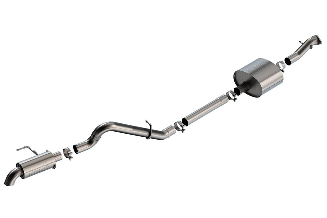BORLA 140901 21-22 Ford Bronco 2.7L 2DR/4DR T-304 Stainless Steel Cat-Back Touring Exhaust - Brushed - The Twister Group Tools product