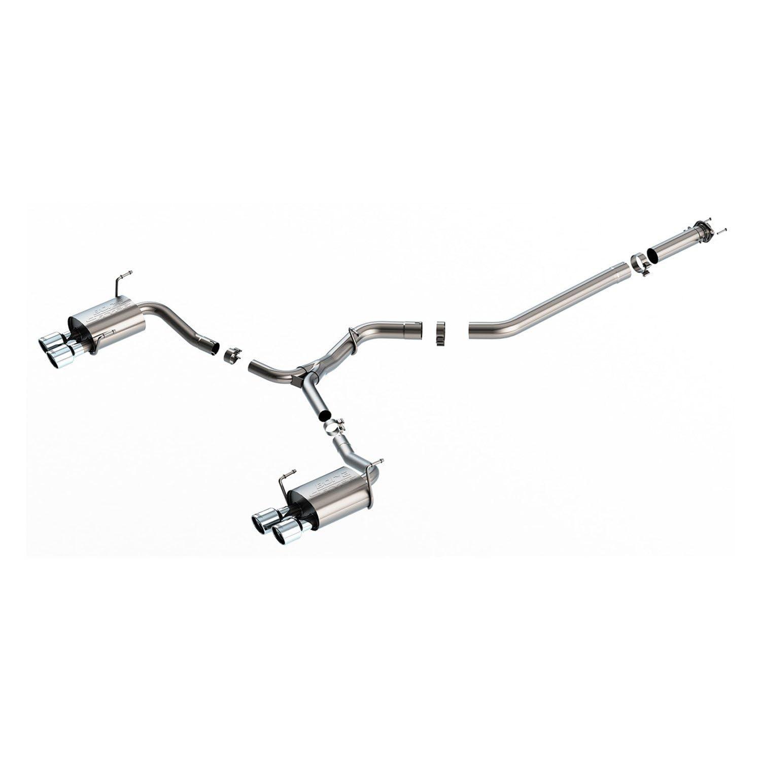 BORLA 140907 2022 Subaru WRX 2.4L Turbo AT/MT AWD S-Type Catback Exhaust Polished Tips - High quality product image showing BORLA 140907 2022 Subaru WRX 2.4L Turbo AT/MT AWD S-Type Catback Exhaust Polished Tips details and features