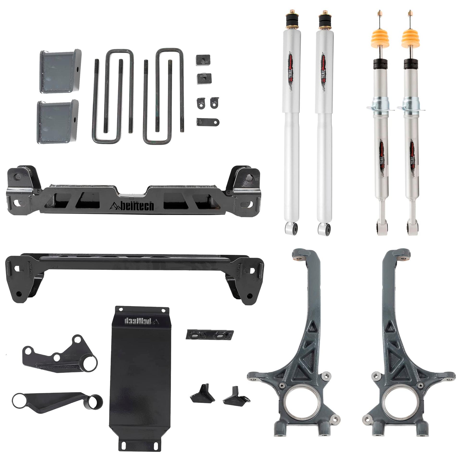 BELLTECH 154301TP LIFT KIT 4-6in. Front and Rear Trail Performance Struts/Shocks 2016-2020 Fits/Compatible/Replacement for Toyota TACOMA - High quality product image showing BELLTECH 154301TP LIFT KIT 4-6in. Front and Rear Trail Performance Struts/Shocks 2016-2020 Fits/Compatible/Replacement for Toyota TACOMA details and features