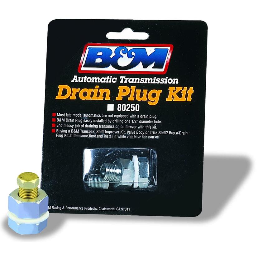 B&M 80250 Automatic Transmission Universal Drain Plug Kit