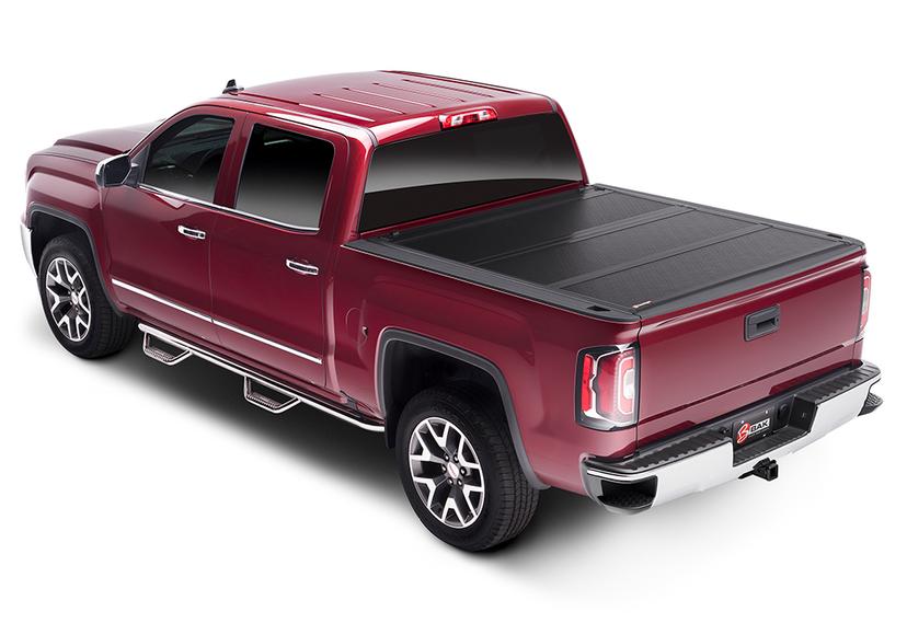 BAK 1126133 FlipFiberMax Hard Folding Truck Bed Tonneau Cover | | Fits 2020 - 2023 Chevy/GMC Silverado/Sierra 2500/3500 6FT 10 INCH Bed (82.2 INCH), Black