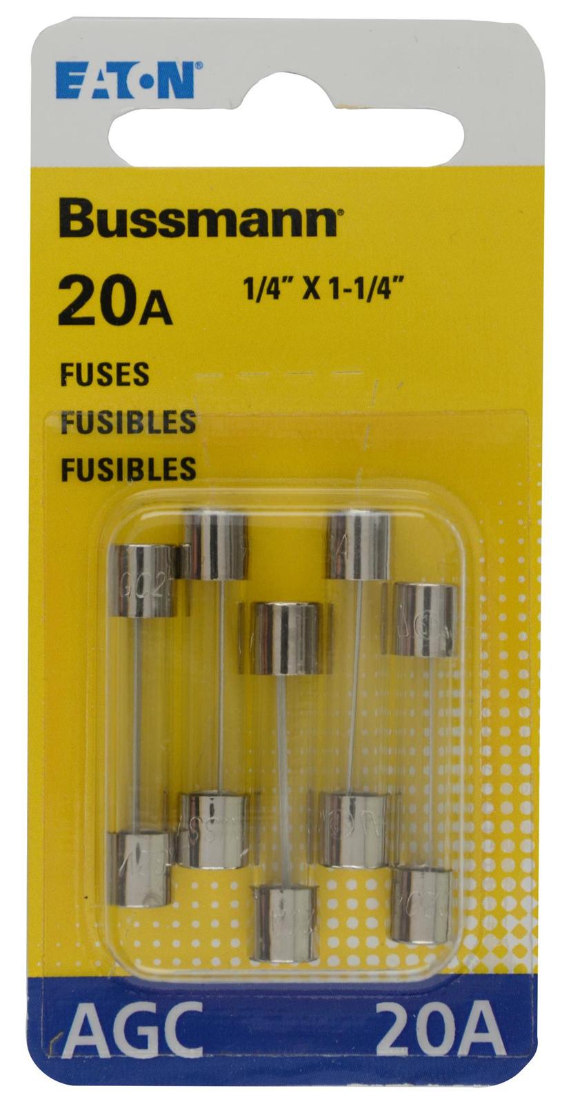 BUSSMANN BPAGC20RP 20 amps AGC Automotive-Mfg# BP/AGC-20-RP - Sold As 30 Units (CD/5)