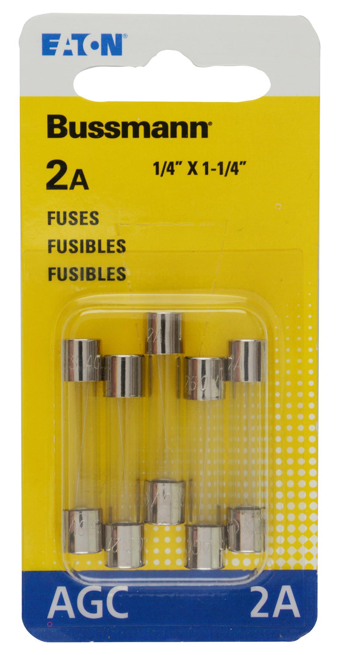 BUSSMANN BPAGC2RP Bussman BP/AGC-2-RP 2 Amp Electronic Glass Fuse - Product image