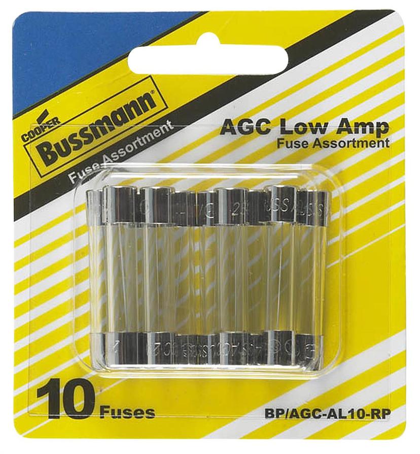 BUSSMANN BPAGCAL10P AGC Low Amp Fuse Assortment