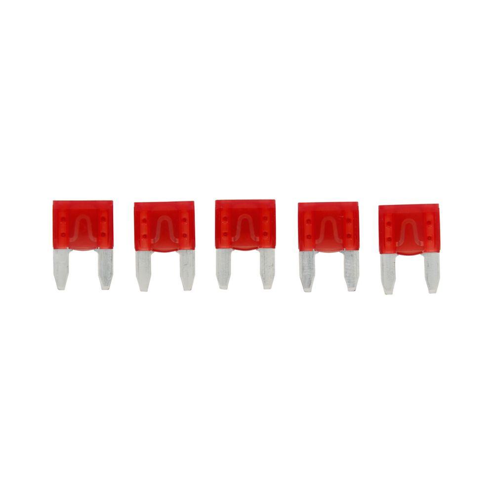 BUSSMANN BP/ATM-10-RP 5PK BP/ATM-10 FUSES, Red Blade; ATM; 10 Amp; Pack Of 5; With English/ Spanish/ French Language Blister Packaging - Product image