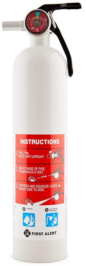 BRK AUTOMAR10 Car and Marine Fire Extinguisher, FE10GR, UL RATED 10-B:C, White, 1-Pack - High quality product image showing BRK AUTOMAR10 Car and Marine Fire Extinguisher, FE10GR, UL RATED 10-B:C, White, 1-Pack details and features