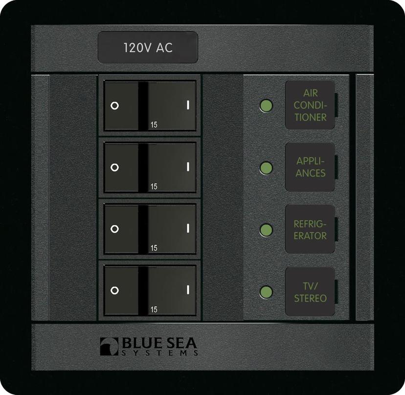 BLUE SEA 1210 120 Volt AC 4 Position, Beige