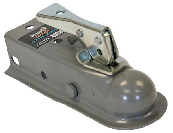 BUYERS PROD 0091065 Straight Tongue Trailer Coupler for 3-Inch Channel, 2-Inch Hitch Ball, 3,500 MGTW, Class 2, Primer Finish, No Mounting Holes - High quality product image showing BUYERS PROD 0091065 Straight Tongue Trailer Coupler for 3-Inch Channel, 2-Inch Hitch Ball, 3,500 MGTW, Class 2, Primer Finish, No Mounting Holes details and features