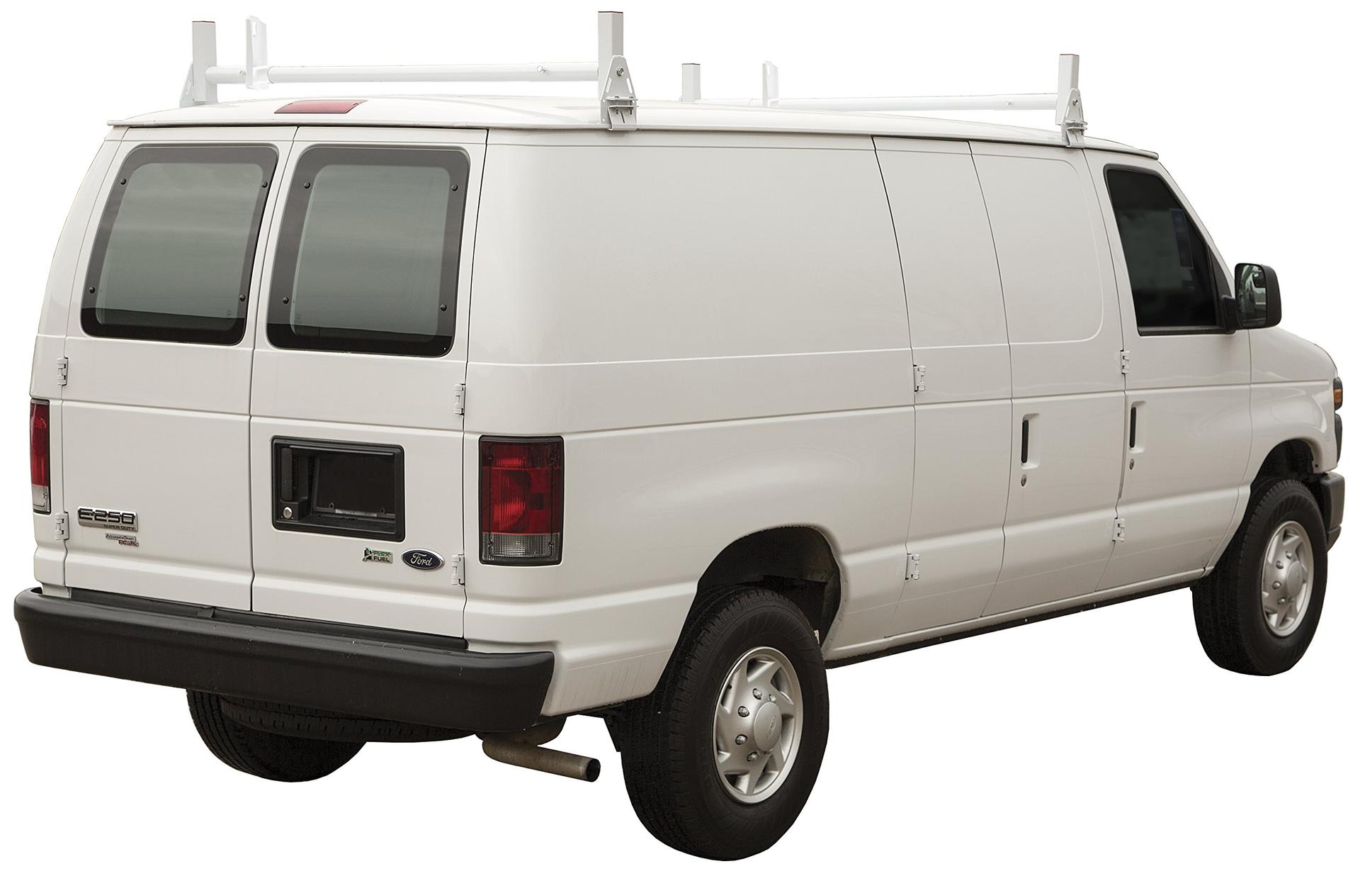 BUYERS PROD 1501310 Ladder Rack for Work Van, Adjustable Width, White Powder-Coated Carbon Steel, Contractor Rack for Vans, Cargo Rack for Vans - High quality product image showing BUYERS PROD 1501310 Ladder Rack for Work Van, Adjustable Width, White Powder-Coated Carbon Steel, Contractor Rack for Vans, Cargo Rack for Vans details and features