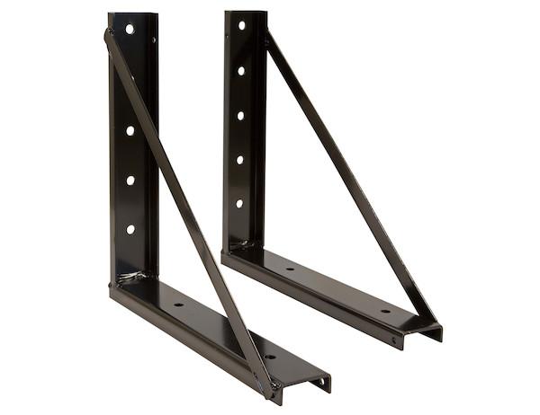 BUYERS PROD 1701006 Formed Welded Black Steel Mounting Brackets for Underbody Truck Tool Box, Pair 18 x 24, Corrosion Resistant With Universal Hole Pattern For Quick And Easy Mounting - High quality product image showing BUYERS PROD 1701006 Formed Welded Black Steel Mounting Brackets for Underbody Truck Tool Box, Pair 18 x 24, Corrosion Resistant With Universal Hole Pattern For Quick And Easy Mounting details and features