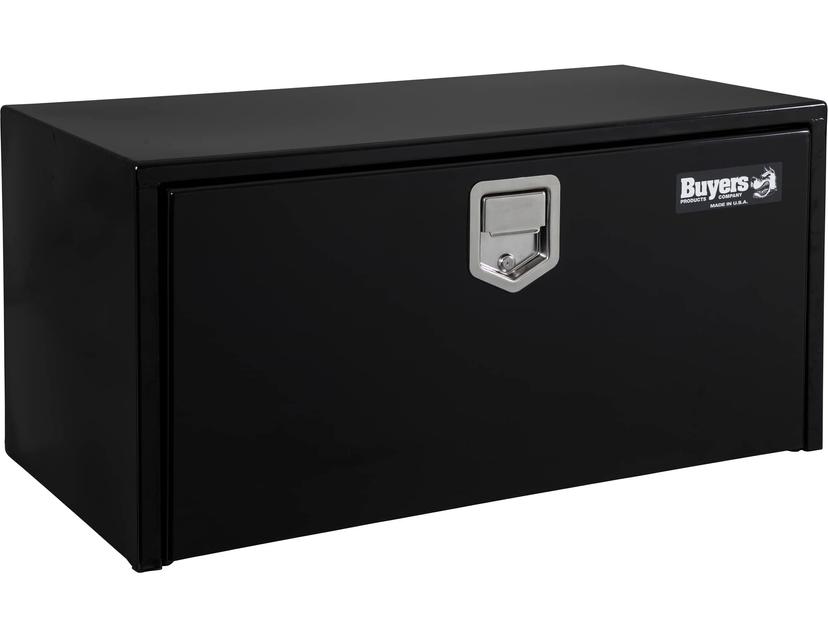 BUYERS PROD 1702103 Black Steel Underbody Truck Box with Paddle Latch, 18 x 18 x 30 Inch
