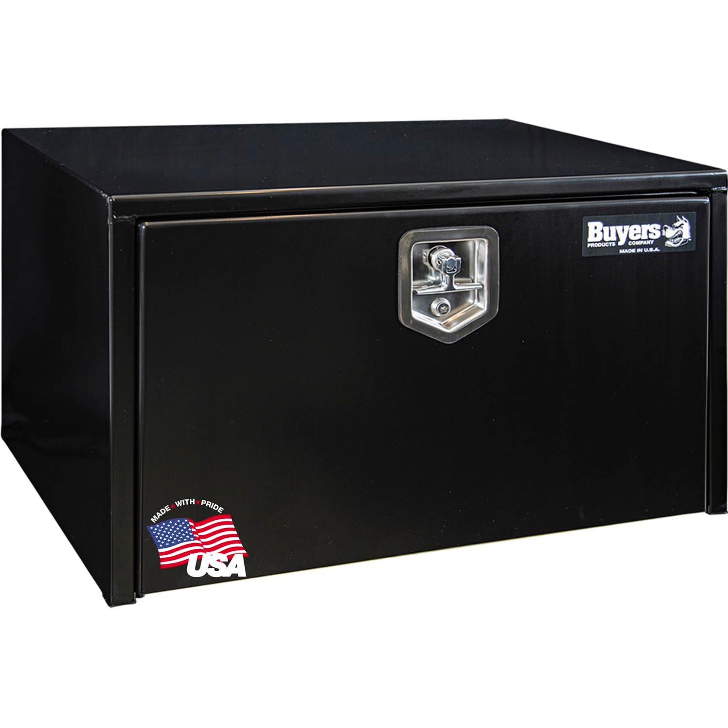 BUYERS PROD 1702303 Black Steel Underbody Truck Box With Lockable T-Handle Latch, 18 x 18 x 30 Inch, Made In The USA, Contractor Tool Box, Tool Chest For Storage & Organization, Durable Job Box - High quality product image showing BUYERS PROD 1702303 Black Steel Underbody Truck Box With Lockable T-Handle Latch, 18 x 18 x 30 Inch, Made In The USA, Contractor Tool Box, Tool Chest For Storage & Organization, Durable Job Box details and features