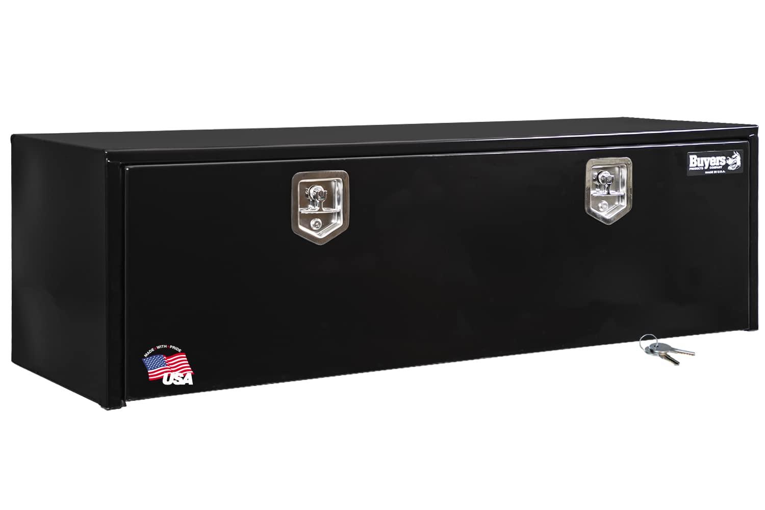 BUYERS PROD 1702315 Black Steel Underbody Truck Box With Lockable T-Handle Latch, 18 x 18 x 60 Inch, Made In The USA, Contractor Tool Box, Tool Chest For Storage & Organization, Durable Job Box - High quality product image showing BUYERS PROD 1702315 Black Steel Underbody Truck Box With Lockable T-Handle Latch, 18 x 18 x 60 Inch, Made In The USA, Contractor Tool Box, Tool Chest For Storage & Organization, Durable Job Box details and features