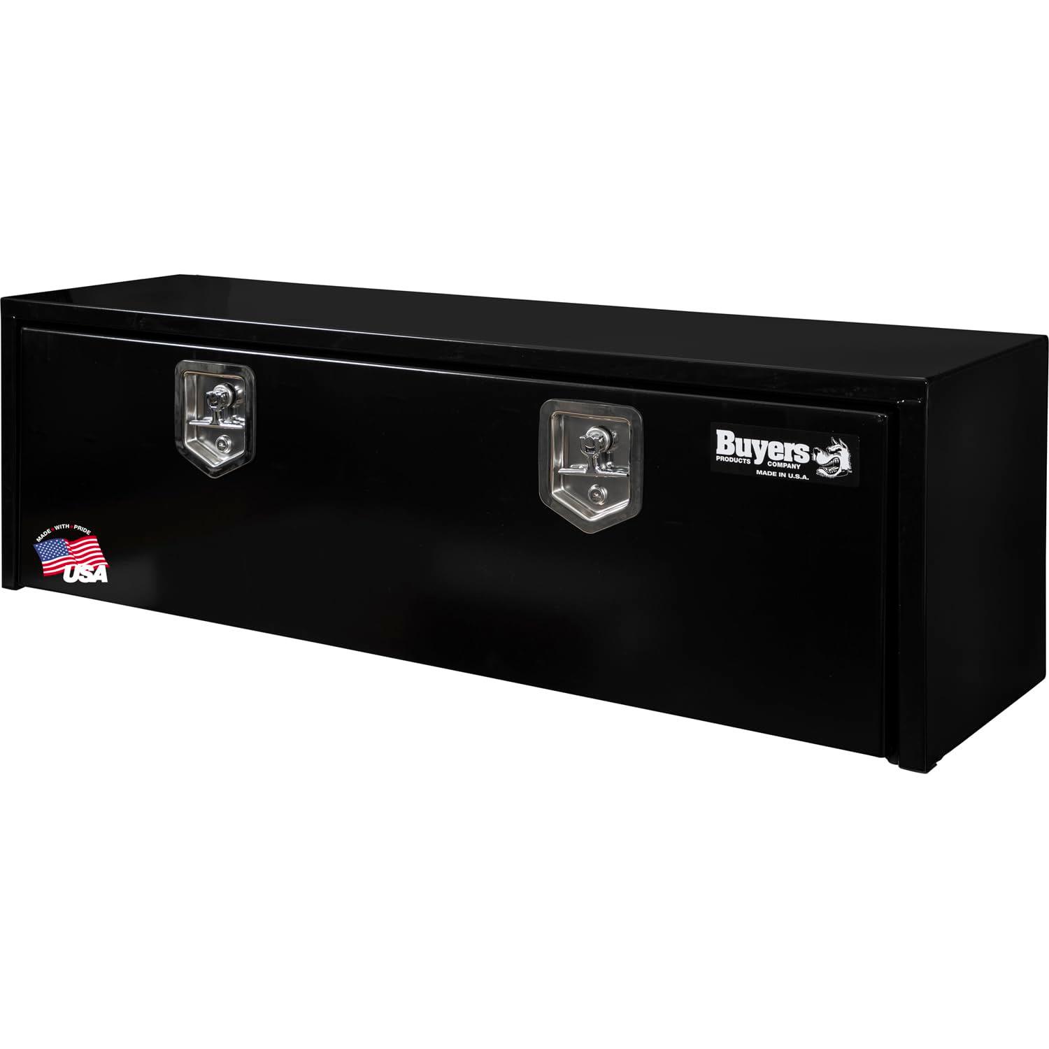 BUYERS PROD 1703328 Black Steel Underbody Truck Box with T-Handle Latch, 15 x 13 x 48 Inch - High quality product image showing BUYERS PROD 1703328 Black Steel Underbody Truck Box with T-Handle Latch, 15 x 13 x 48 Inch details and features
