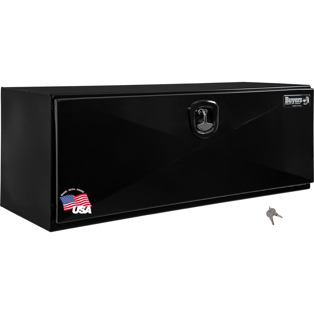 BUYERS PROD 1752810 Black Steel Pro Series Steel Underbody Truck Box, Toolbox for Utility Heavy Duty Work Vehicles 48x18x18 Inch, Toolbox for Utility Heavy Duty Work Vehicles - The Twister Group Tools product