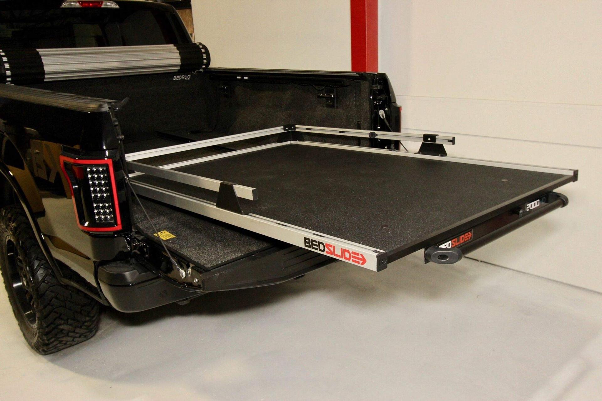 BEDSLIDE 20-7848-HD HD (78 INCH X 48 INCH) | B | Heavy Duty Sliding Truck Bed Organizer | MADE IN THE USA | 2,000 lb Capacity (Black) - High quality product image showing BEDSLIDE 20-7848-HD HD (78 INCH X 48 INCH) | B | Heavy Duty Sliding Truck Bed Organizer | MADE IN THE USA | 2,000 lb Capacity (Black) details and features
