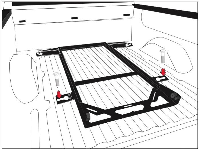 BEDSLIDE BSA-F150-2015 Ford F150 Factory Mount Install Kit Easy Installation Mounting Brackets | 2015 - 2016 F150 5.5FT and 6.5FT beds | COMPATIBLE with S and CLASSIC | No Drilling Required