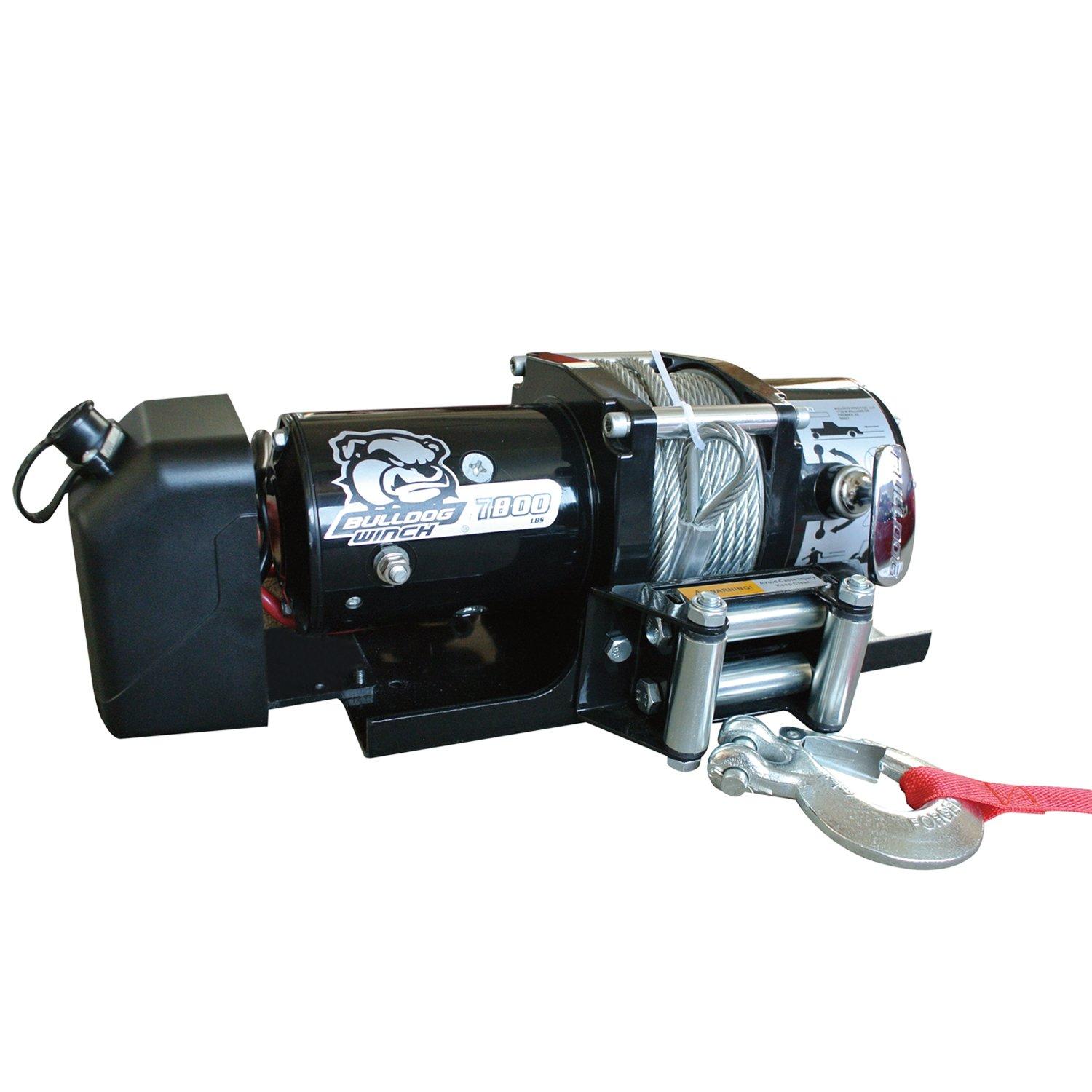 BULLDOG WINCH 10031 Winch (7800lb Trailer with 47.6 ft. Wire Rope, Roller Fairlead, Mounting Plate, Low Profile) - High quality product image showing BULLDOG WINCH 10031 Winch (7800lb Trailer with 47.6 ft. Wire Rope, Roller Fairlead, Mounting Plate, Low Profile) details and features