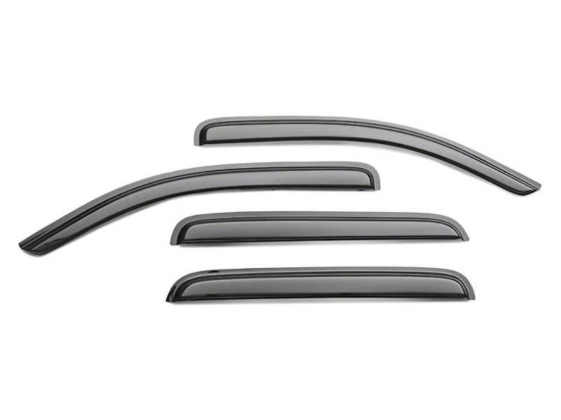 BLACK HORSE 1494805IN [BHOR] in Channel Rain Guards/Wind Deflectors Compatible with 2019-2024 Silverado-Sierra 1500|2020-2024 Chevrolet Silverado-GMC Sierra 2500 HD/3500 HD Smoke 4 PCs
