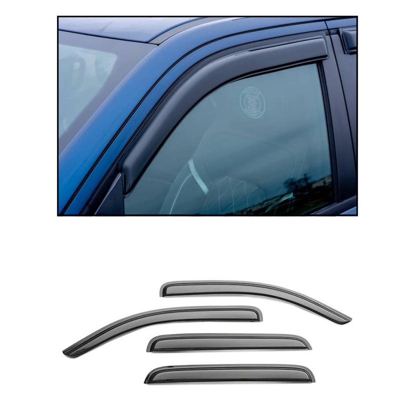 BLACK HORSE 14-HOHR [BHOR] Tape On Rain Guards/Wind Deflectors Compatible with 2016-2022 Honda HR-V Smoke 4 PCs