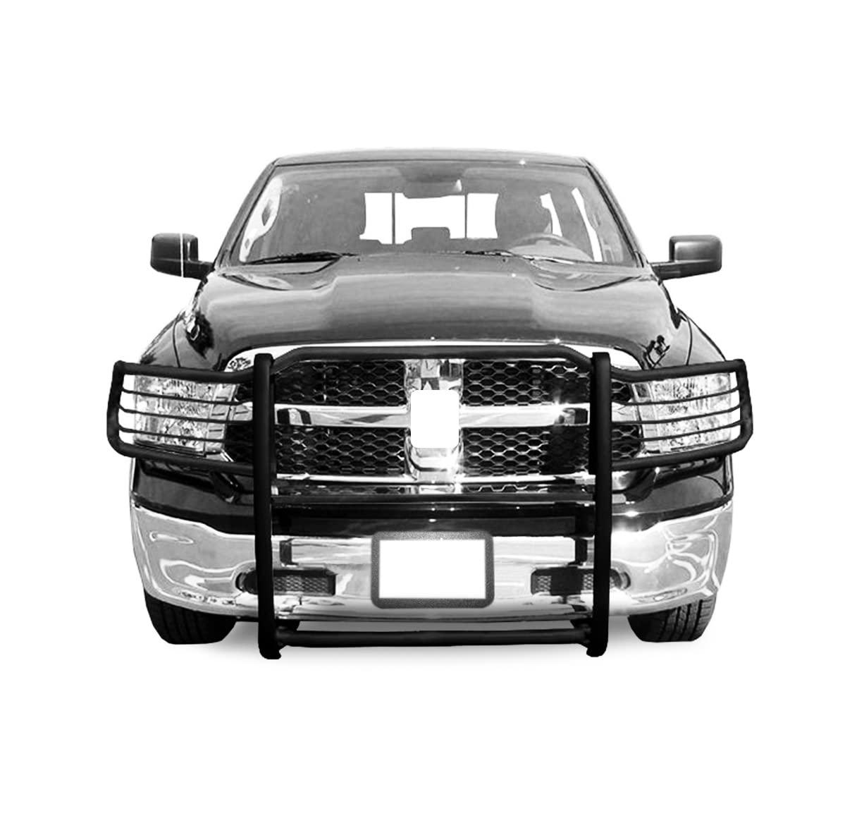 BLACK HORSE 17DG109MA Grille brush Bumper Guard Modular Black Compatible with 09-10 Dodge Ram 1500|11-18 Ram 1500|19-24 Ram 1500 Classic(Excl.Rebel & Warlock Trims) - High quality product image showing BLACK HORSE 17DG109MA Grille brush Bumper Guard Modular Black Compatible with 09-10 Dodge Ram 1500|11-18 Ram 1500|19-24 Ram 1500 Classic(Excl.Rebel & Warlock Trims) details and features