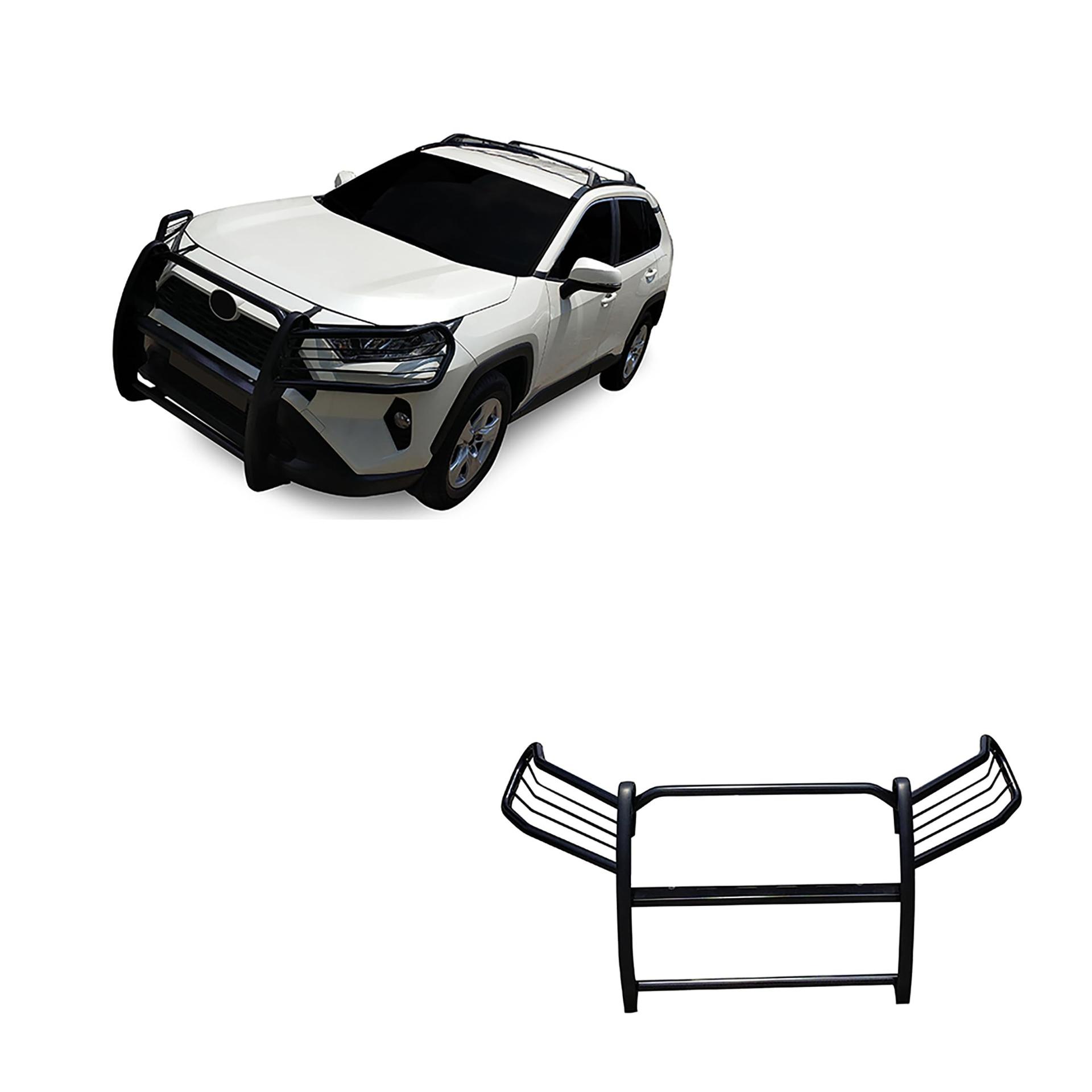 BLACK HORSE 17A093904MA Grille brush Bumper Guard Modular Black Compatible with 2019-2024 Toyota RAV4 - High quality product image showing BLACK HORSE 17A093904MA Grille brush Bumper Guard Modular Black Compatible with 2019-2024 Toyota RAV4 details and features