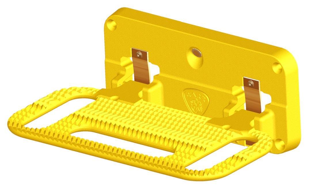 CARR 195007 Hd Mega Ladder Rack Step - Safety Yellow - Chevy Express/Gmc Savana (Step Not Illuminated) - (Single) - High quality product image showing CARR 195007 Hd Mega Ladder Rack Step - Safety Yellow - Chevy Express/Gmc Savana (Step Not Illuminated) - (Single) details and features