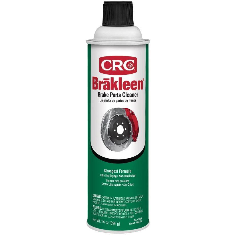 CRC 05088 BRAKLEEN NONCLOR 15 OZ., Single; 14 Ounce Aerosol Can; Non-Chlorinated; Use To Remove Brake Fluid/ Grease/ Oil And Other Contaminants From Brake Linings/ Pads; High-Strength Formula - The Twister Group Tools product