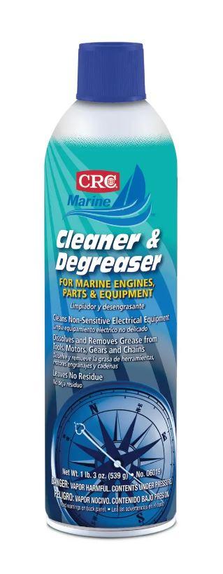 CRC 06019 MARINE CLNR & DEGRSR 20OZ, Single; 20 Ounce Aerosol Can; Used To Degrease Marine Engines/ Non Sensitive Electrical Parts/ Motors/ Gears/ Chains/ Wood/ Canvas And Fabric