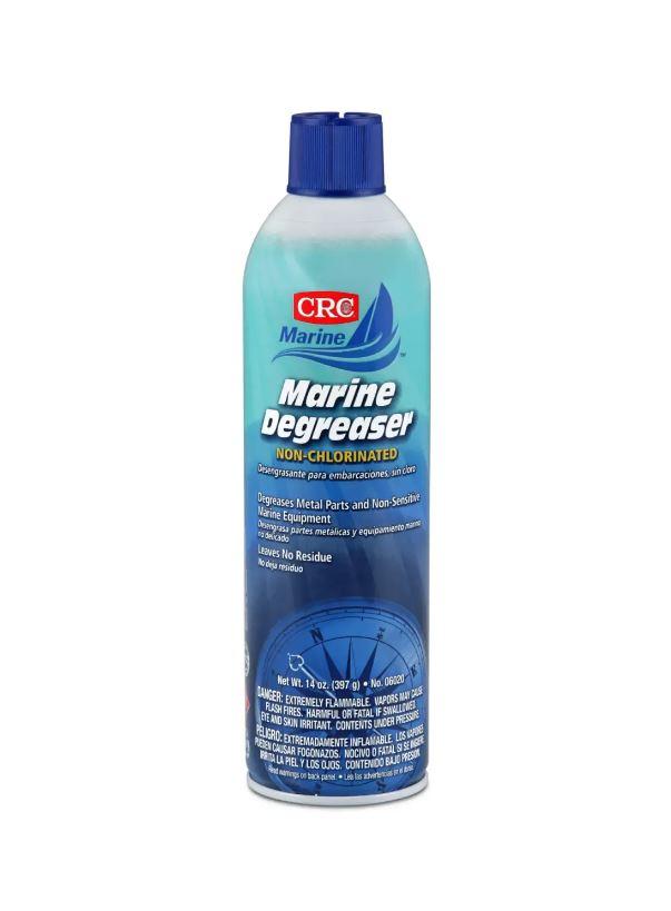CRC 06020 CRC MARINE DEGREASER, Single; 20 Ounce Aerosol Can; Non Chlorinated; Used To Degrease Metal Parts Non Sensitive Electrical Parts/ Motors/ Gears/ Chains/ Wood/ Canvas And Fabric
